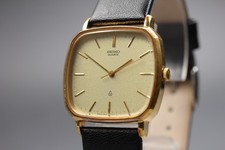 Vintage. 1993 [N MINT / New Batt] SEIKO 5931-5470 Gold 31mm Quartz Men's...