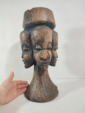 Cendrier sur Pied Africain en Bois / 1970's Afrique / Statue Sculpture