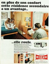  Publicité Advertising 0222 f 1969  Digue  caravane résidence secondaire 