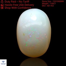 Pierre précieuse cabochon ovale naturelle de 7,00 cts enveloppée de fil...