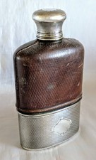 Flasque à Alcool Argent Massif Et Vermeil Poinçon Minerve