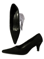 ESCARPIN NOIR T38 IDEAL POUR LES FETES ULTRA FEMININ BOUT POINTU TALON 6.5 CM