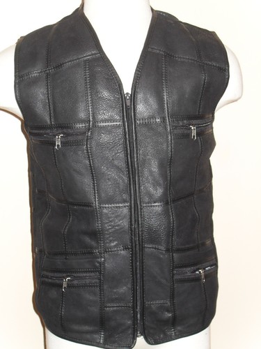 Gilet cuir agneau en - gilet,