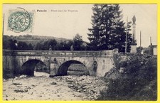 cpa 01 - VILLAGE de PONCIN (Ain) PONT sur le VEYRON Colonne statue Animée