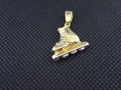 Pendentif roller jaune - or,