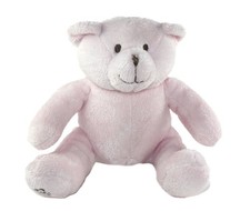 Doudou ours rose assis 15 cm