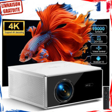 Vidéoprojecteur Full HD 4K Android 13 WiFi6 19000 Lumens 2100ANSI Contrôle Vocal