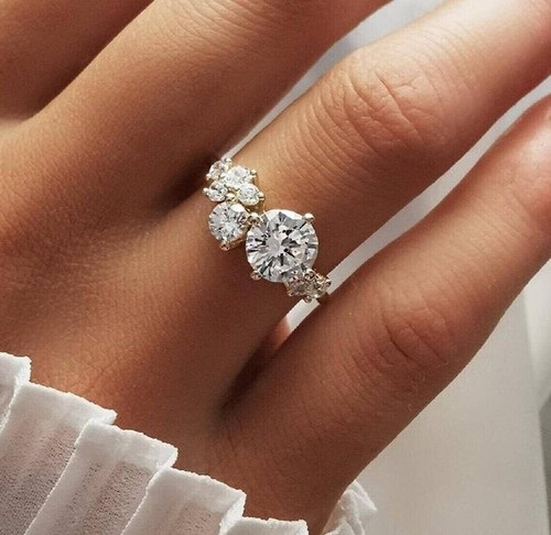 Bague fiançailles en - bague, de