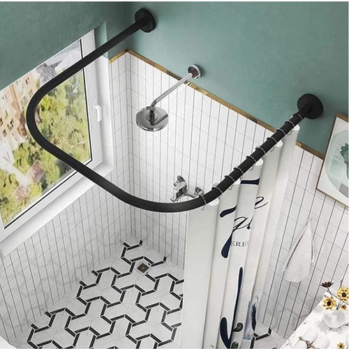 Tringle angle rideau douche