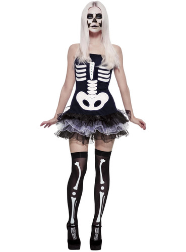 Robe squelette bande - robe,