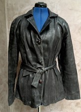 Veste Femme Cuir Epais Noir T38/40 (M)