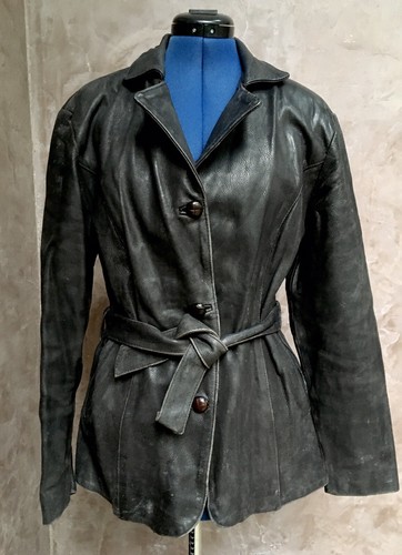 Veste femme cuir epais noir - veste,
