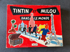 HERGE  jeu NOËL  " TINTIN et MILOU DANS LE MONDE " Complet + notice TBE