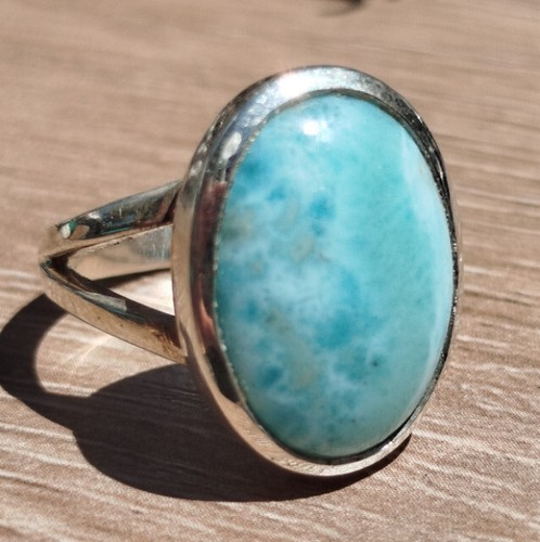Bague larimar sur - 6g,