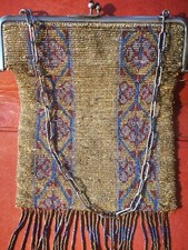 Ancien sac de soirée perlé à la main  Collection Antiquités 
