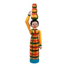 Porteuse De Pot Jouet En Bois Pour Enfants Et Pièce Unique Figurine Statue