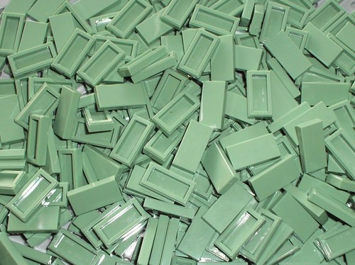 Lego sandgreen tile 1x2 - x,