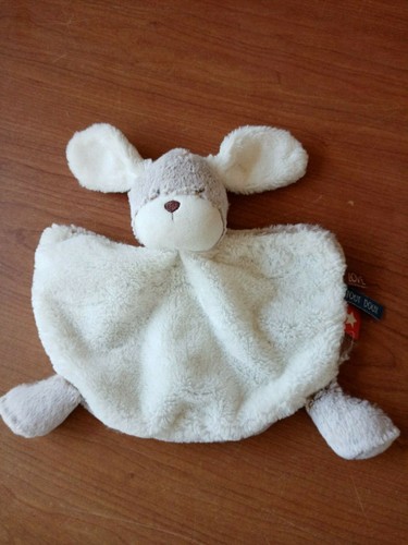 Doudou plat lapin - plat, blanc