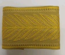 PASSEMENTERIE HOULES GALON TISSE JAUNE OR MODELE IMPERIALE 0.60 M X 75 MM