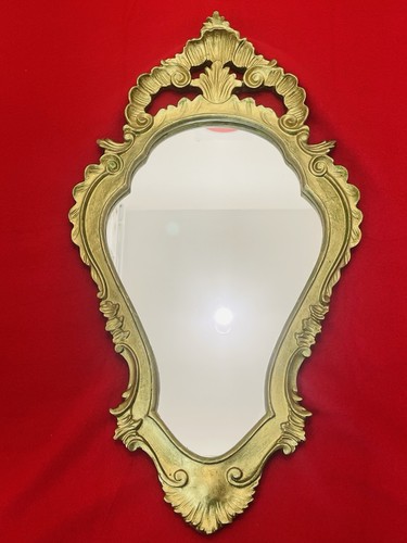 Miroir mural vintage doré - miroir,