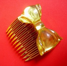 2260 / ALEXANDRE / PEIGNE "NOEUD" EN RESINE JAUNE