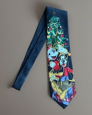Cravate Mickey Mouse Dingo Goofy Christmas Tie/ Mickey Unlimited/ Rare Collector