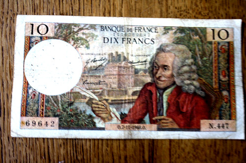 Billet 10frs voltaire - billet,