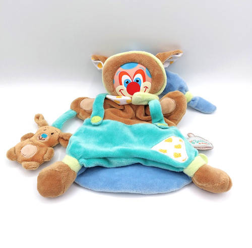 Doudou marionnette clown - , chien