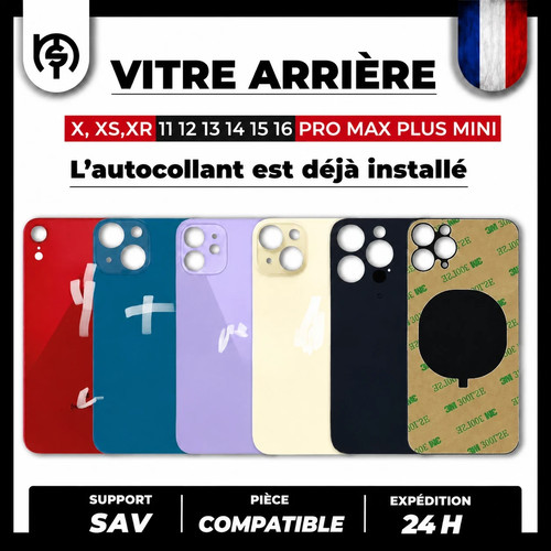 Vitre arriere pour iphone - pour, x