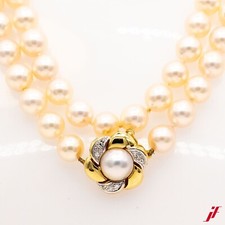 Collier de Perles 750/18K or