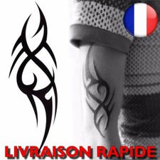 Tatouage Imperméable Tribal Manche Jambe Bras Temporaire Faux Corps Homme Tatoo