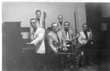 PARIS Carte PHoto Orchestre musiciens dans un cabaret du quartier de l'Odéon 