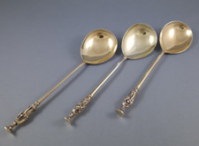 3 cuillères en argent massif