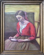 Small Original Antique Oil