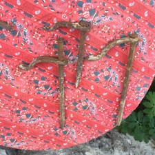 3 French antique shutter stoppers 1800s Forged hardware Holder Barn Door Iron