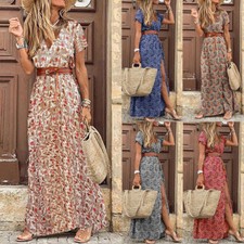 Femmes Boho Floral Col En V
