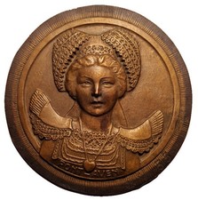 Grande plaque bronze - fille