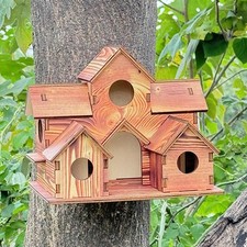 Maison à oiseaux en bois, nid , abri de jardin, de cour, cabane suspendue pour