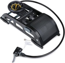 Gonfleur Pneus Voiture Pompe à Pied Dunlop Pompe à Vélo Double Cylindre Manomètr