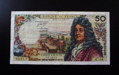 Billet francs racine - billet, de