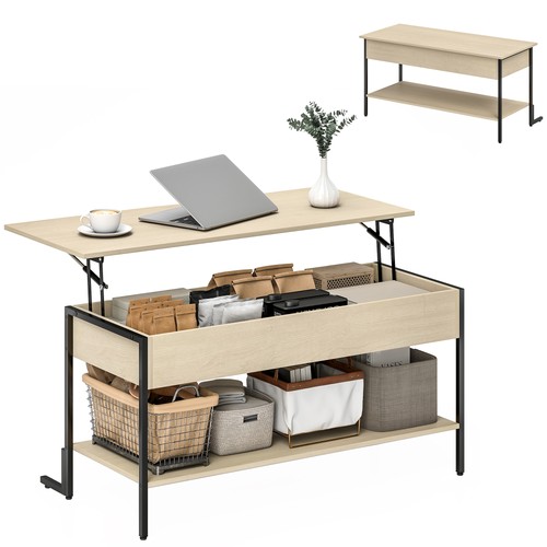 Homcom table basse - table, relevable