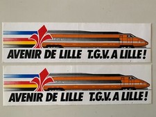 LOT 2 STICKERS TGV AVENIR DE LILLE - VINTAGE ORANGE