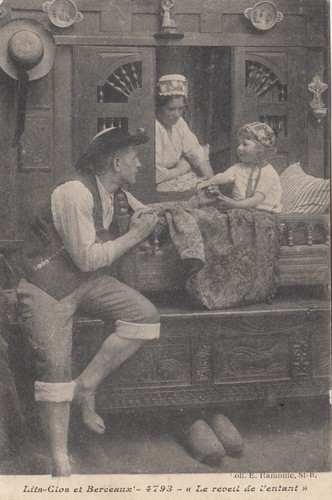 Carte postale lits - carte, clos