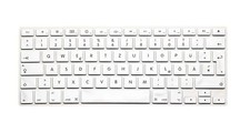 System-S Housse de protection clavier en silicone QWERTZ pour MacBook Pro Blanc