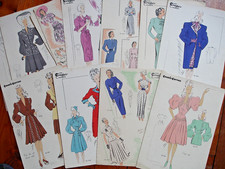 LOT DE 30 GRAVURES DE MODE ANNÉES  30_40_50-CROQUIS  COUTURE-  31,5 X 21,5 CM