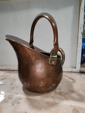 Ancien Seau À Charbon En Cuivre Très Bel Objet Déco Pot De Fleur Jardinière 