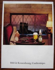 Publicité Papier- Bière 1664 de 1981