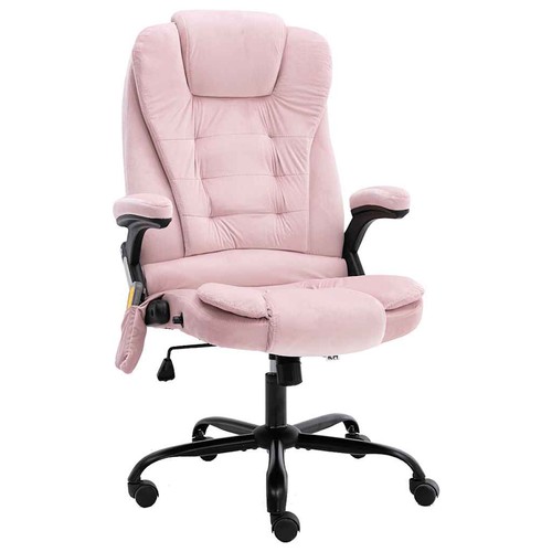 Chaise bureau rose velours - de,