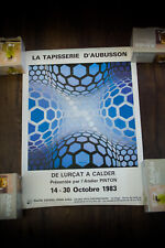 EXHIBITION ?️ AUBUSSON TAPESTRY BY VASARELY 1983 Art Vintage Original Poster