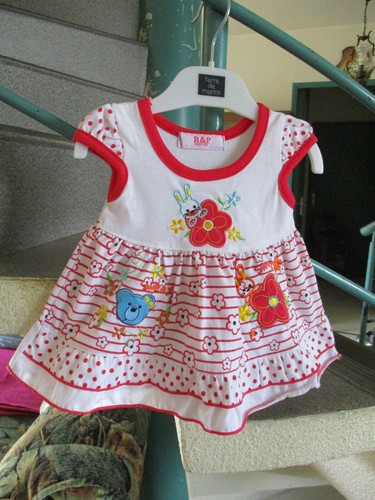 Robe blanc rouge taille - rouge,